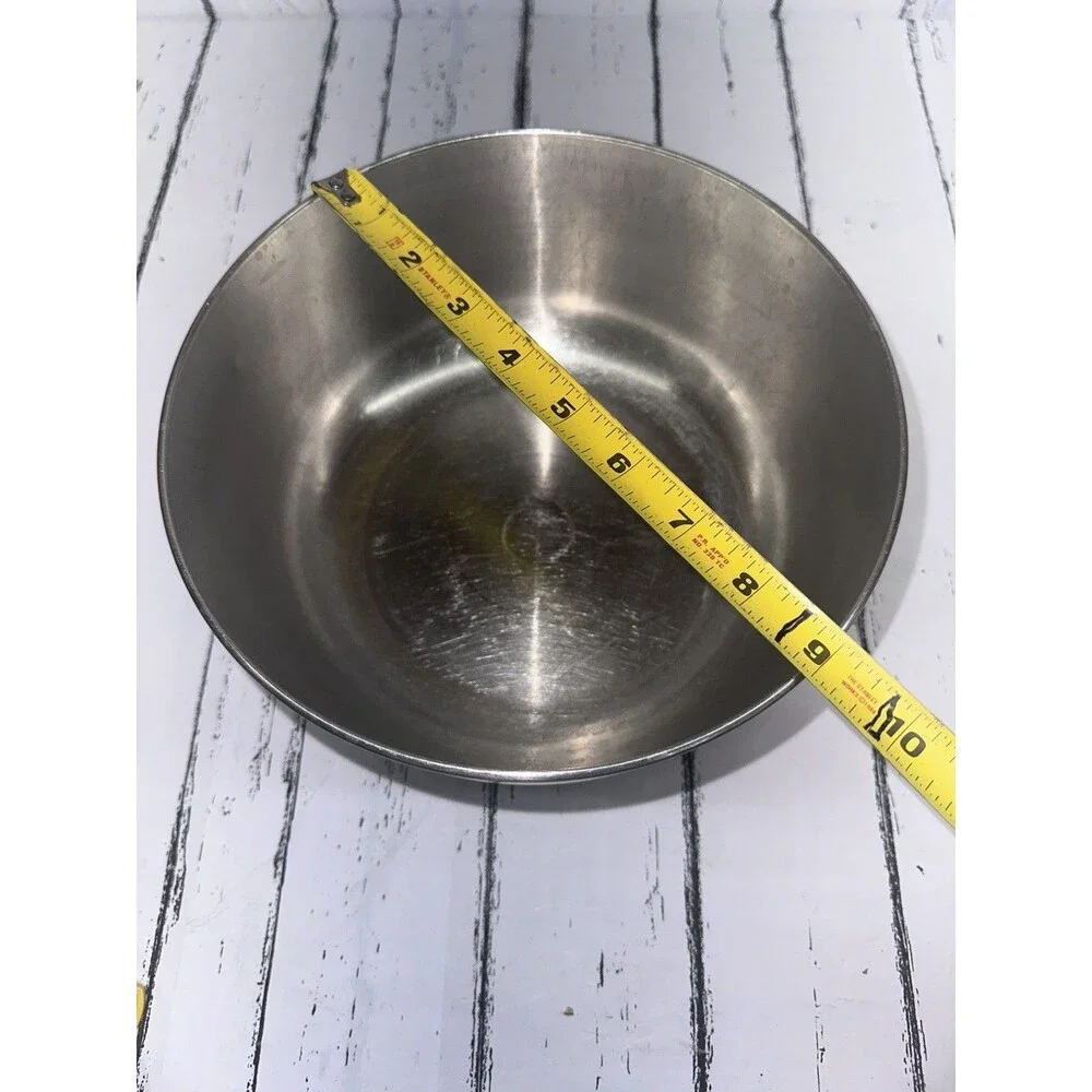 Sunbeam Mixmaster 9 Inch Mixing Bowl Large Stainless Steel Baking USA Made Vtg